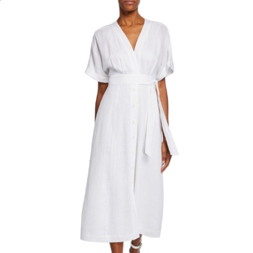 NWT Equipment Nauman belted linen midi dress